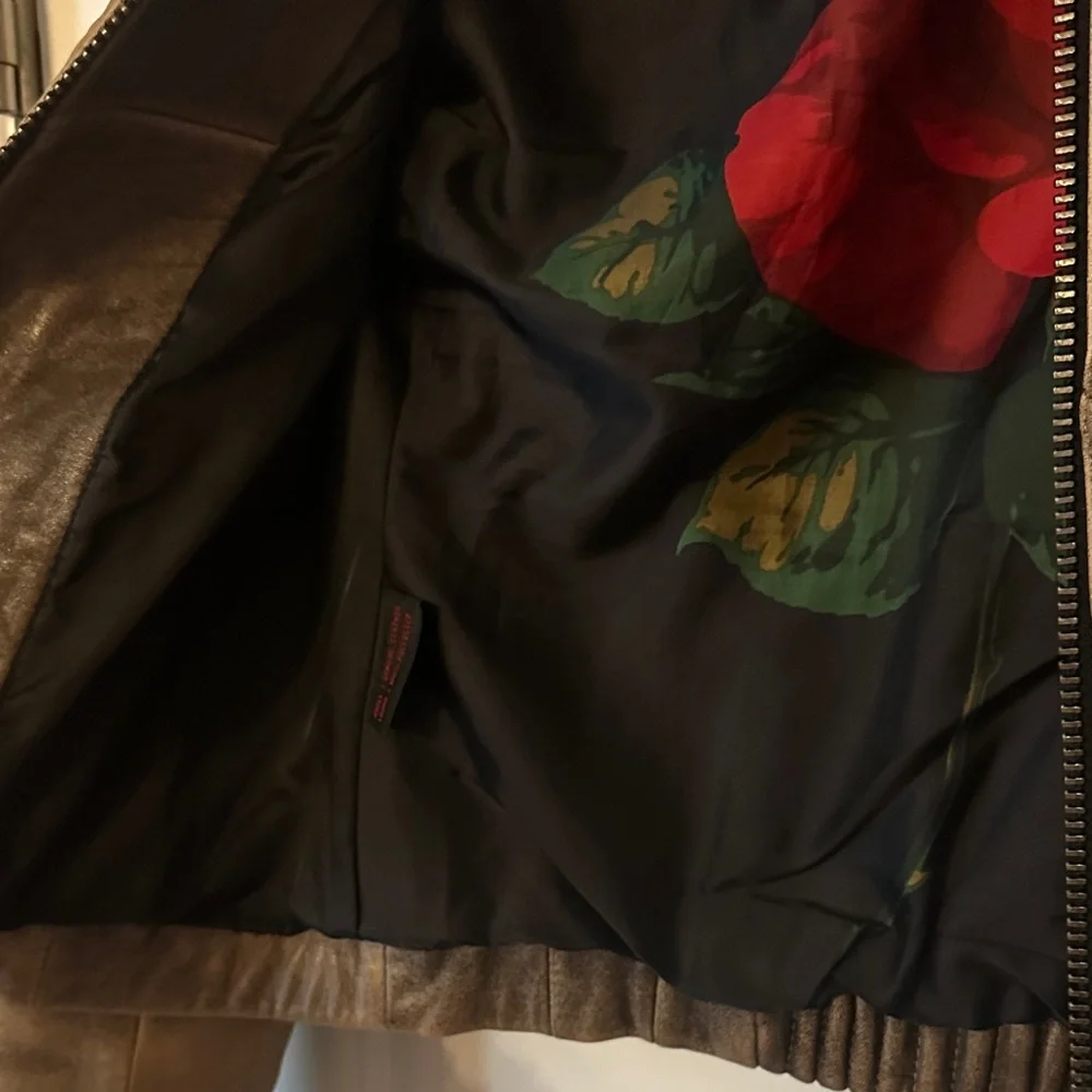 Guess Brown Leather Jacket - Picture 7 of 16